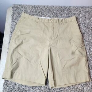 Polo Ralph Lauren Classic Fit 9" Chino Shorts Beige Flat Front Mens Size 36
